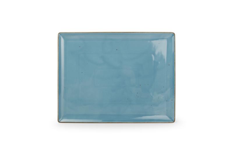 Plate 31x24cm blue Collect