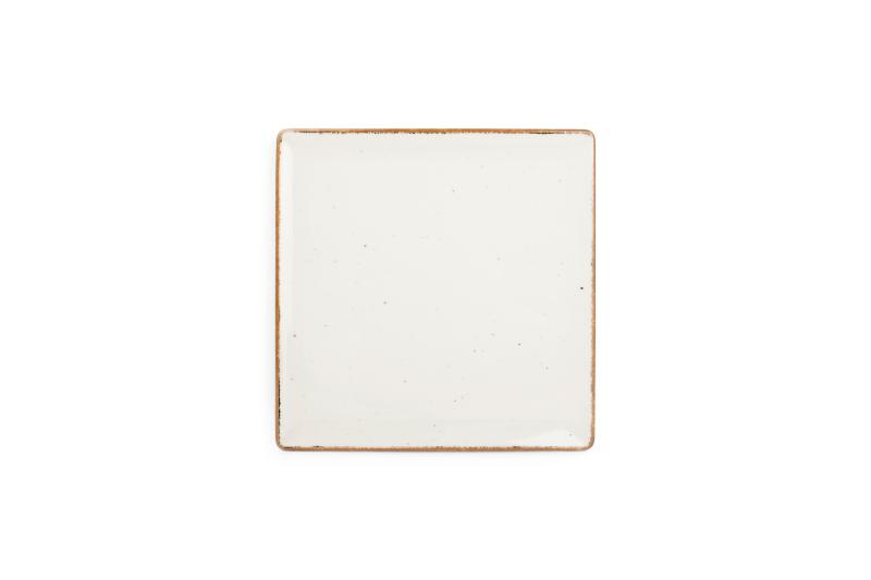 Plate 20,5x20,5cm ivory Collect - Utgående