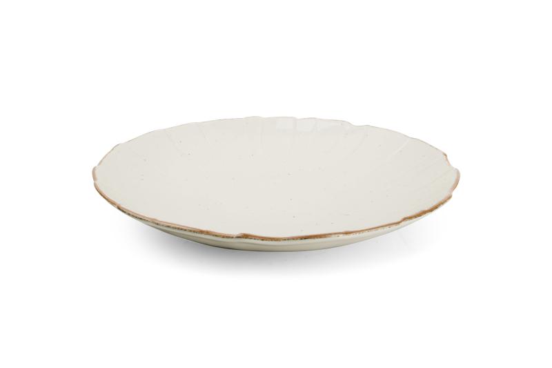 Deep plate 30cm structure ivory Collect