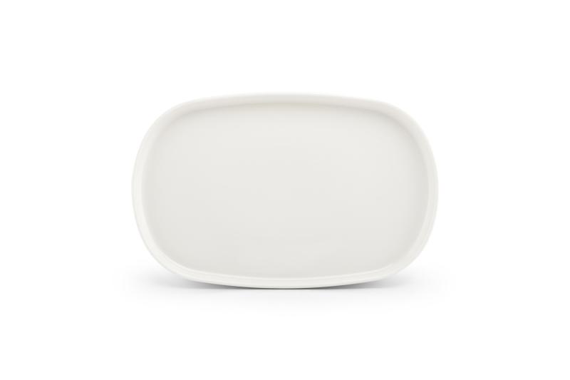 Plate 34x22xH2cm white Pila