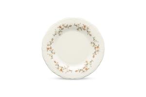 Plate 27,5cm brown flower Retro