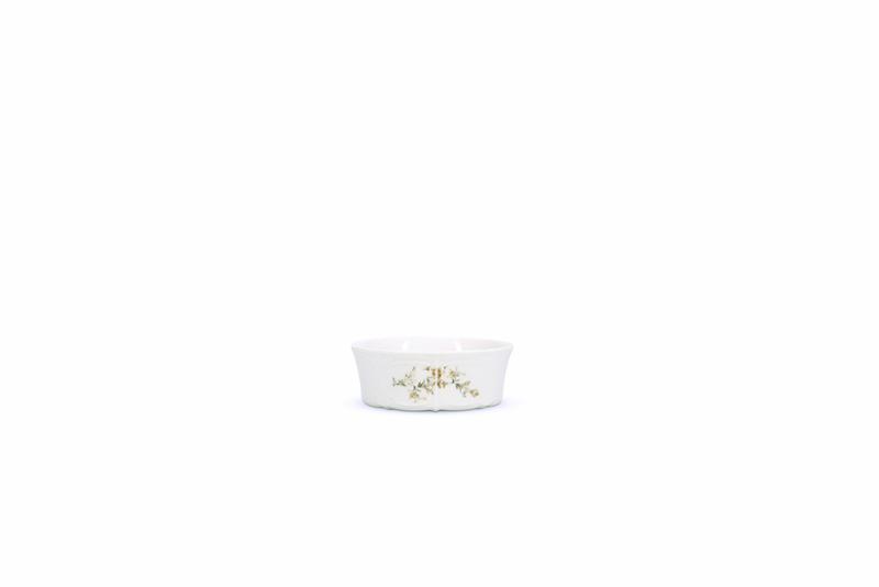 Bowl 13xH5cm brown flower Retro