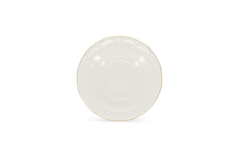Deep plate 23,5/14xH4cm with golden rim Retro