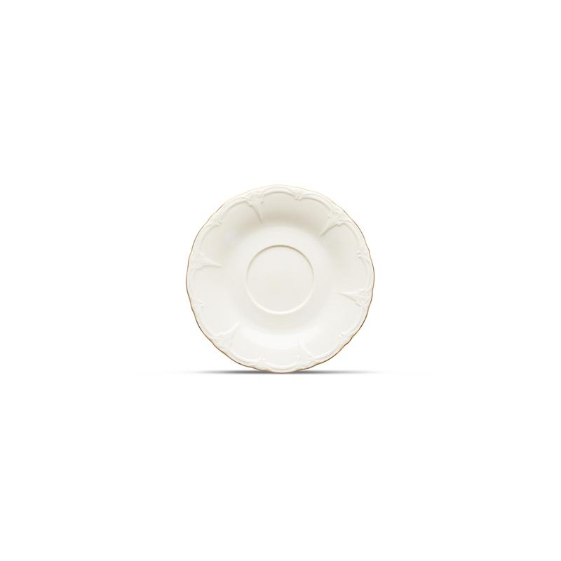 Saucer 16,5cm with golden rim Retro
