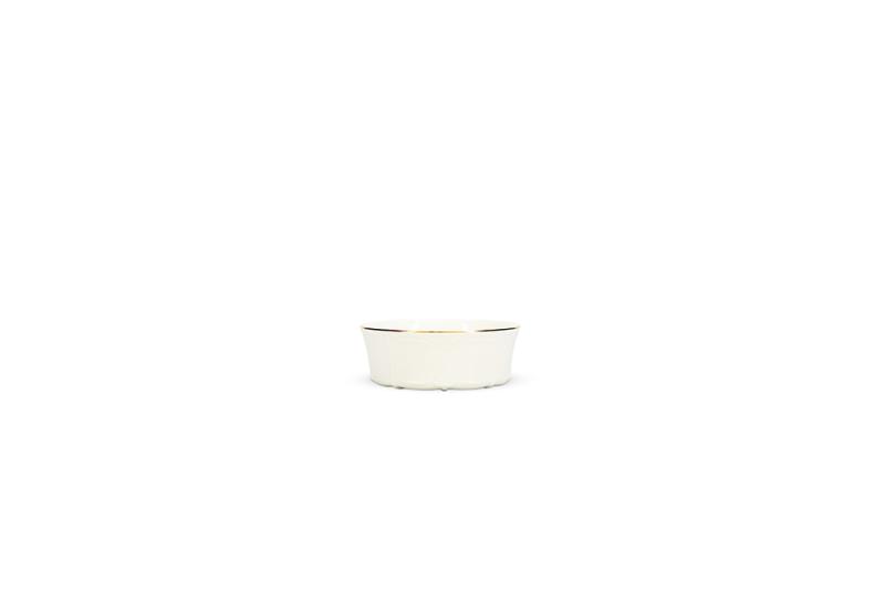 Bowl 13xH5cm with golden rim Retro