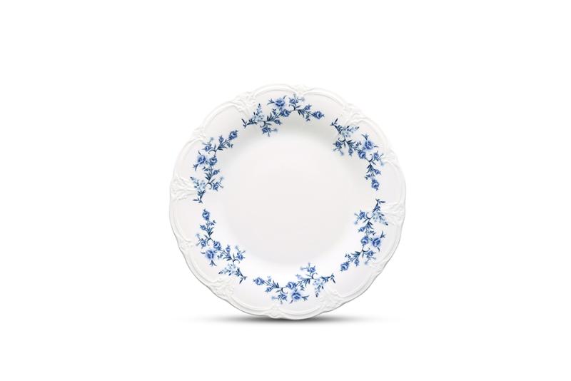 Plate 32cm blue flower Retro
