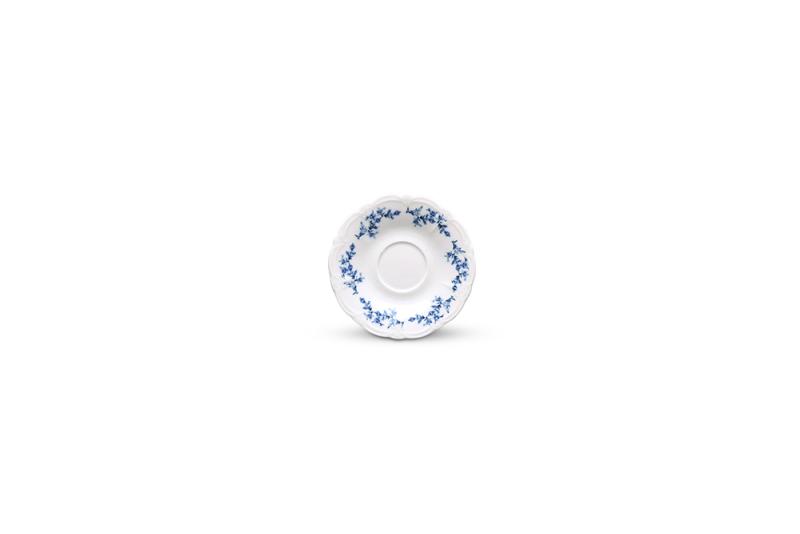 Mocha saucer 14cm blue flower Retro
