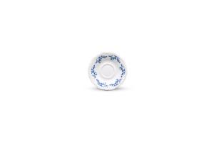 Mocha saucer 14cm blue flower Retro