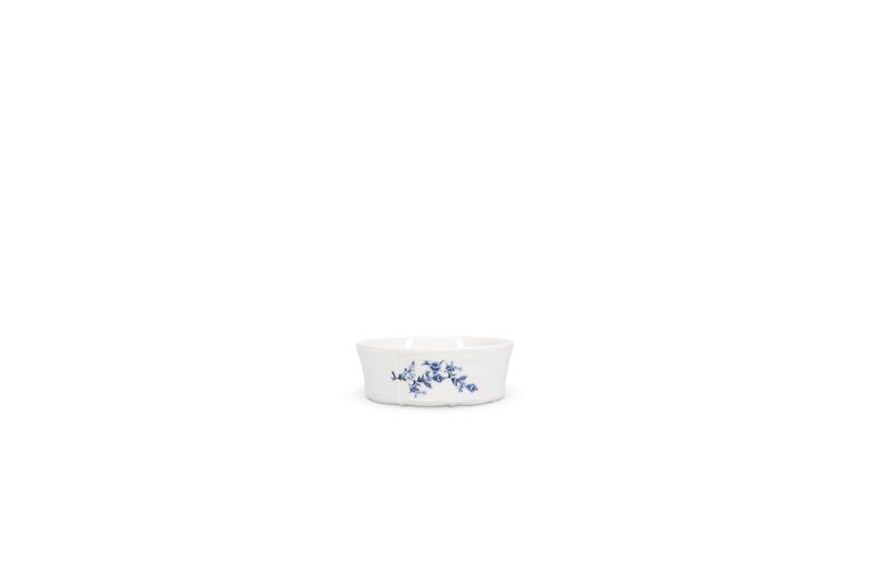 Bowl 13xH5cm blue flower Retro