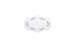 Serving dish 26x16cm brown flower Retro