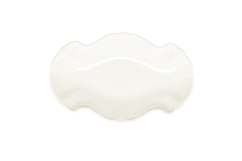 Serving dish 39x25cm ivory Retro