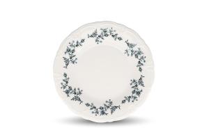 Plate 32cm black flower Retro