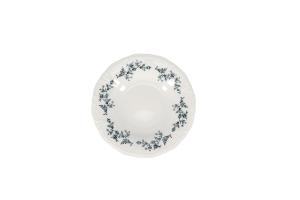 Deep plate 23,5/14xH4cm black flower Retro