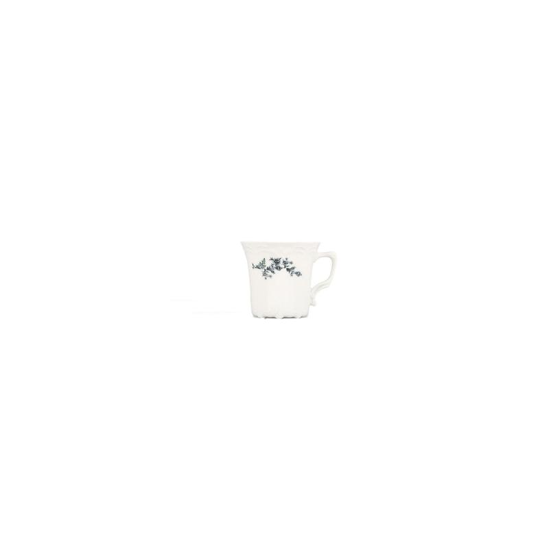 Mocha cup 11cl black flower Retro