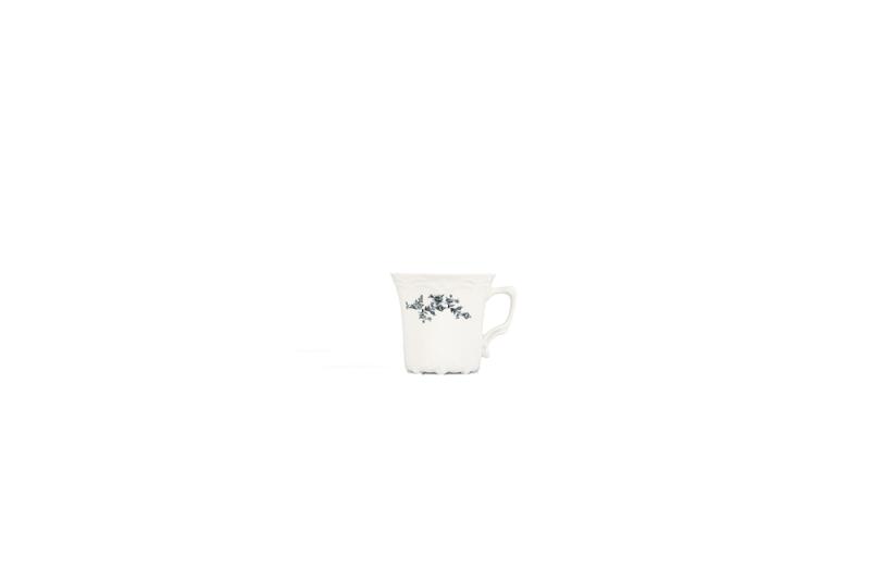 Cup 20cl black flower Retro