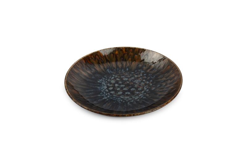 Deep plate 26xH4,5cm brown/blue Resto