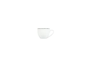 Cup 31cl black rim Basic White