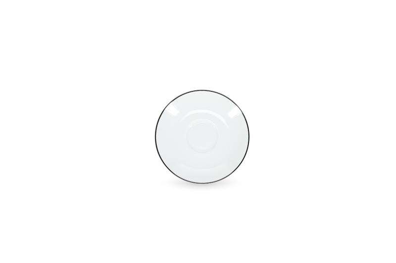 Saucer 16,5cm black rim Basic White