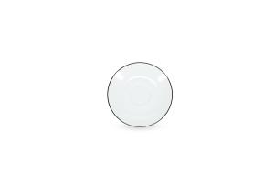 Saucer 16,5cm black rim Basic White