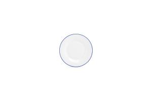 Plate 15cm blue rim Basic White