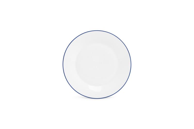 Plate 24cm blue rim Basic White