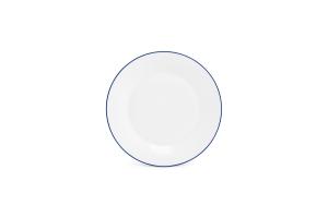 Plate 24cm blue rim Basic White