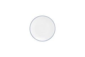 Plate 20,5cm coupe blue rim Basic White