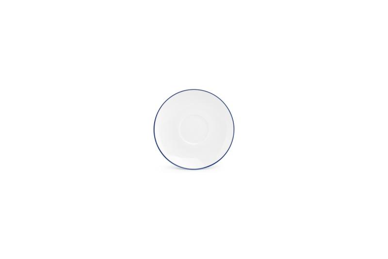 Saucer 14,5cm blue rim Basic White