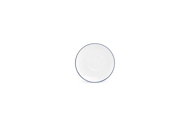 Saucer 14,5cm blue rim Basic White