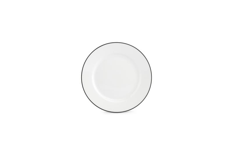 Plate 19,5cm black rim Bistro - Utgående