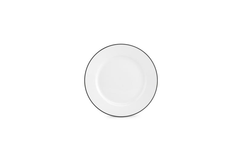 Plate 19,5cm black rim Bistro