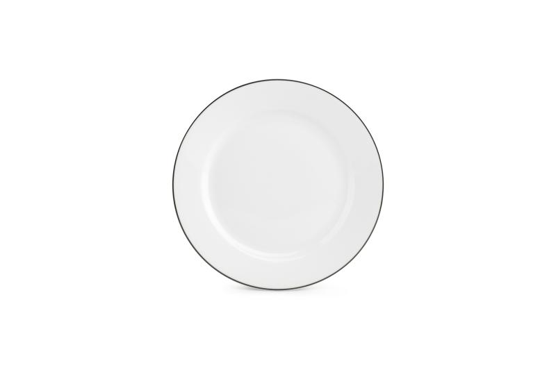 Plate 24,5cm black rim Bistro - Utgående