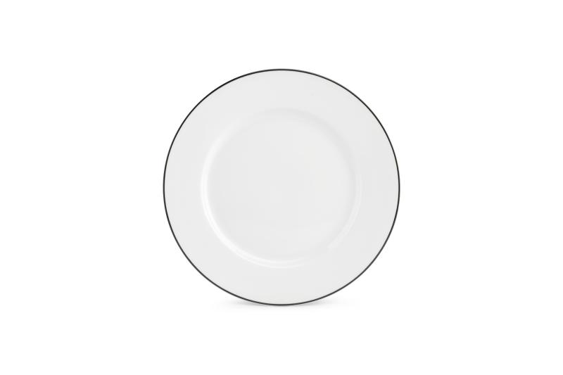 Plate 27cm black rim Bistro