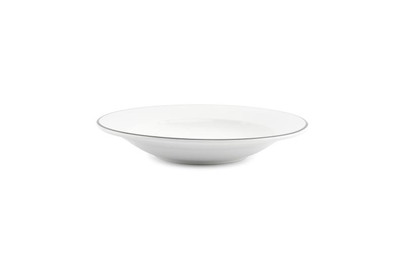 Deep plate 23,5xH4cm black rim Bistro - Utgående