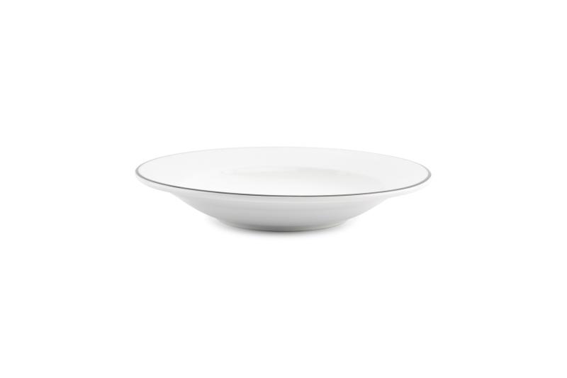 Deep plate 23,5xH4cm black rim Bistro