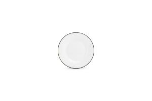 Plate 15cm green rim Basic White