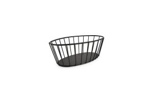 Wire basket 21x11xH7cm black Cesta