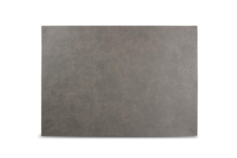 Placemat 43x30cm leather look grey Layer