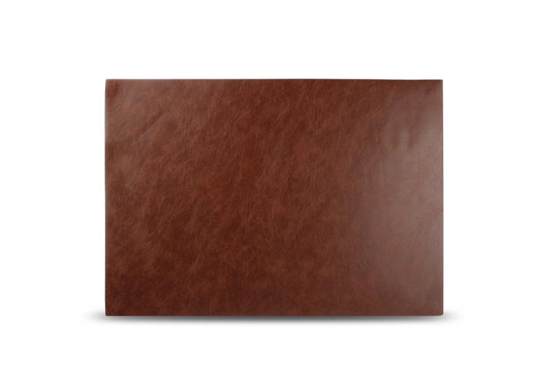 Placemat 43x30cm leather look dark brown Layer
