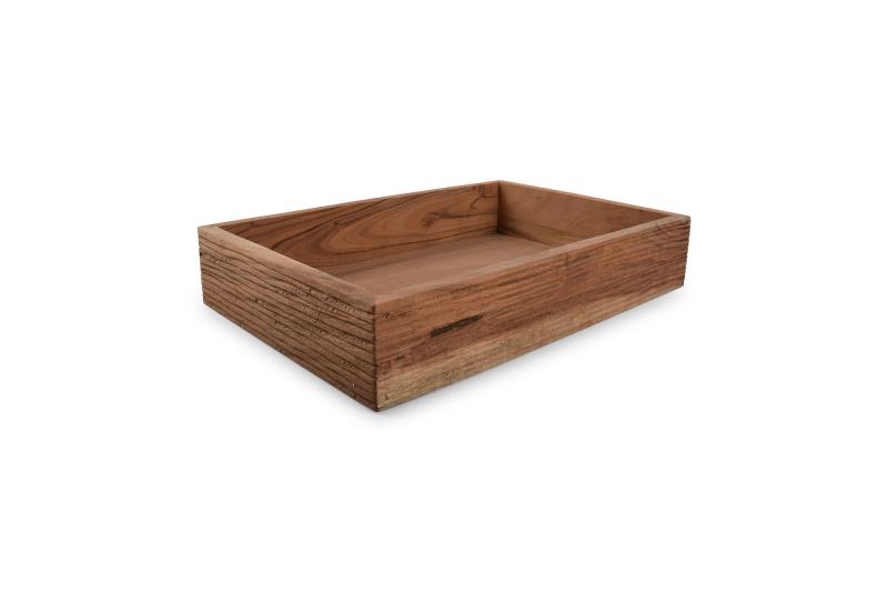 Serving tray 26,5x32,5xH6,5cm natural Venna
