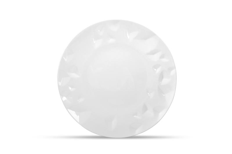 Plate 28cm white Facet