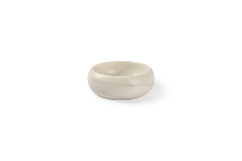 Bowl 15xH5cm white marble Pura
