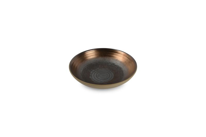 Deep plate 18xH5cm golden Ostra