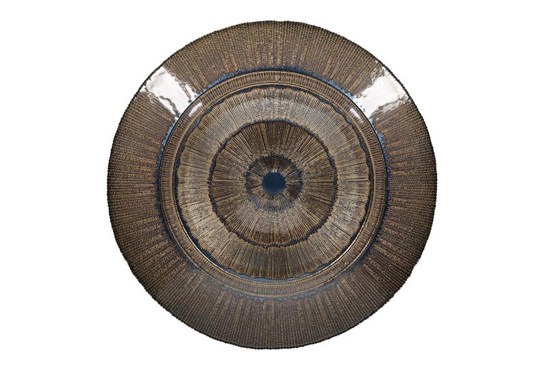 Decorative dish 40xH6,5cm glass soleil Cosmo
