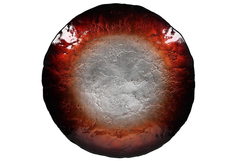 Decorative dish 50xH7cm glass twilight Cosmo