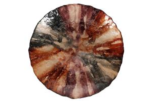 Decorative dish 59xH7cm glass haze Cosmo