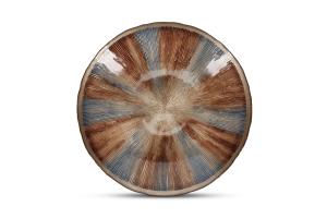 Decorative dish 40xH6,5cm glass autumn Cosmo