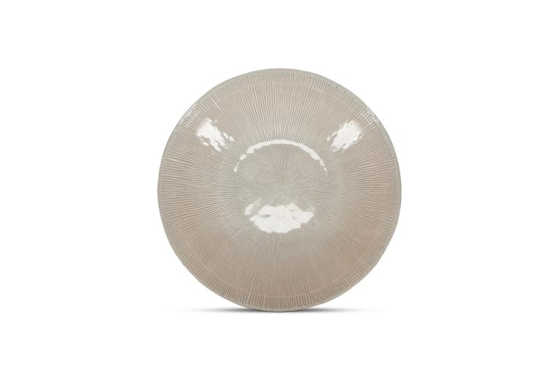 Decorative dish 33xH6cm glass pearl Cosmo
