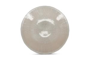 Decorative dish 40xH6,5cm glass pearl Cosmo