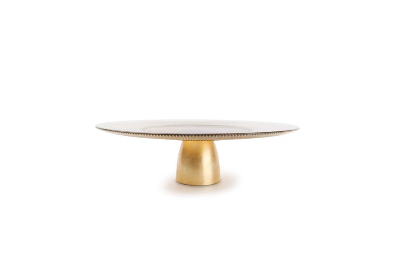 Cake stand 33xH10cm gold Glint